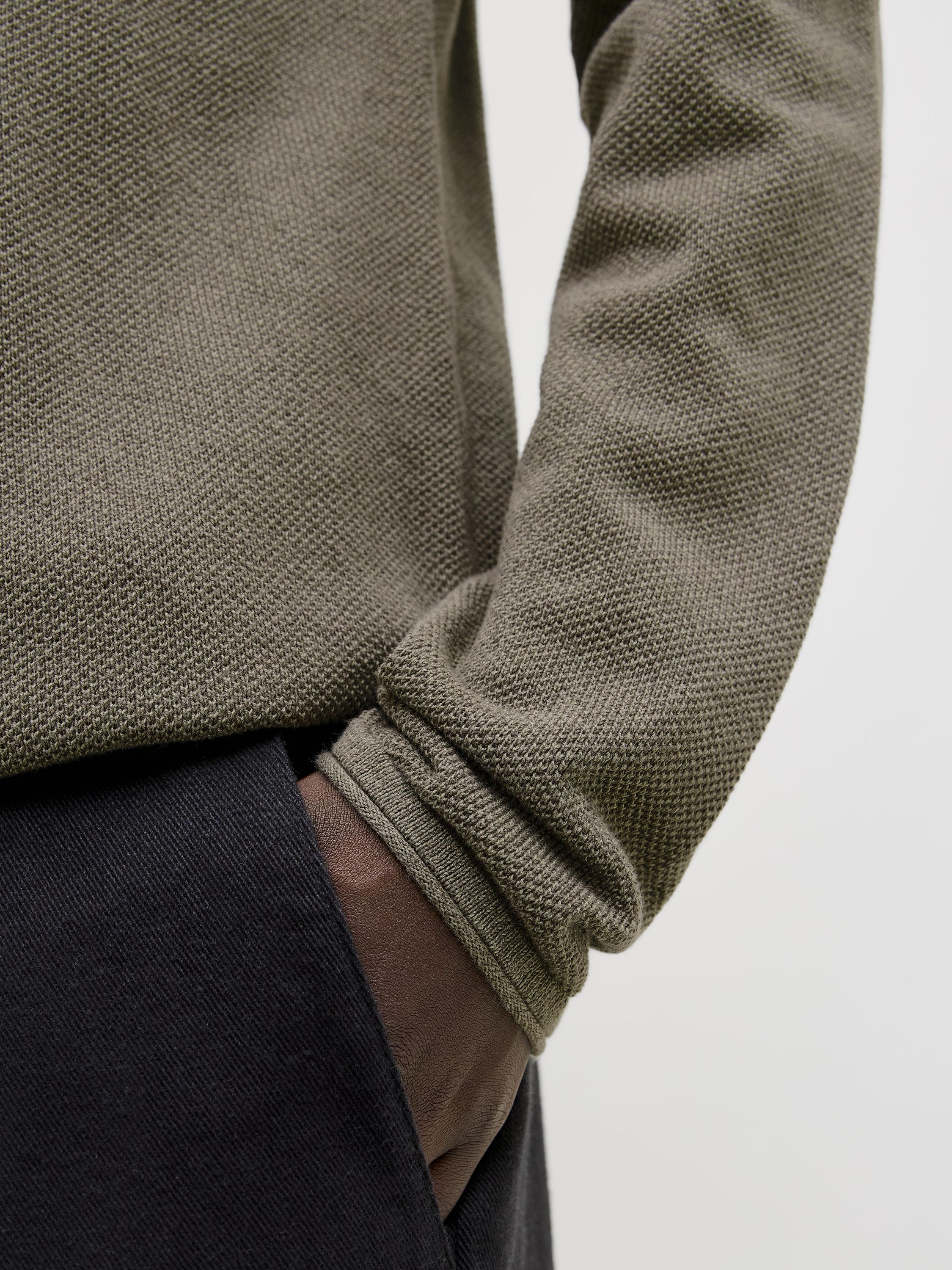 Strickpullover aus Baumwolle - Vetiver - Khaki