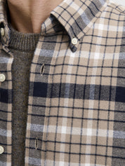 Flanellhemd Regular Fit - Simply Taupe - Braun