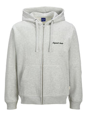 Sweatjacke - White Melange - Grau