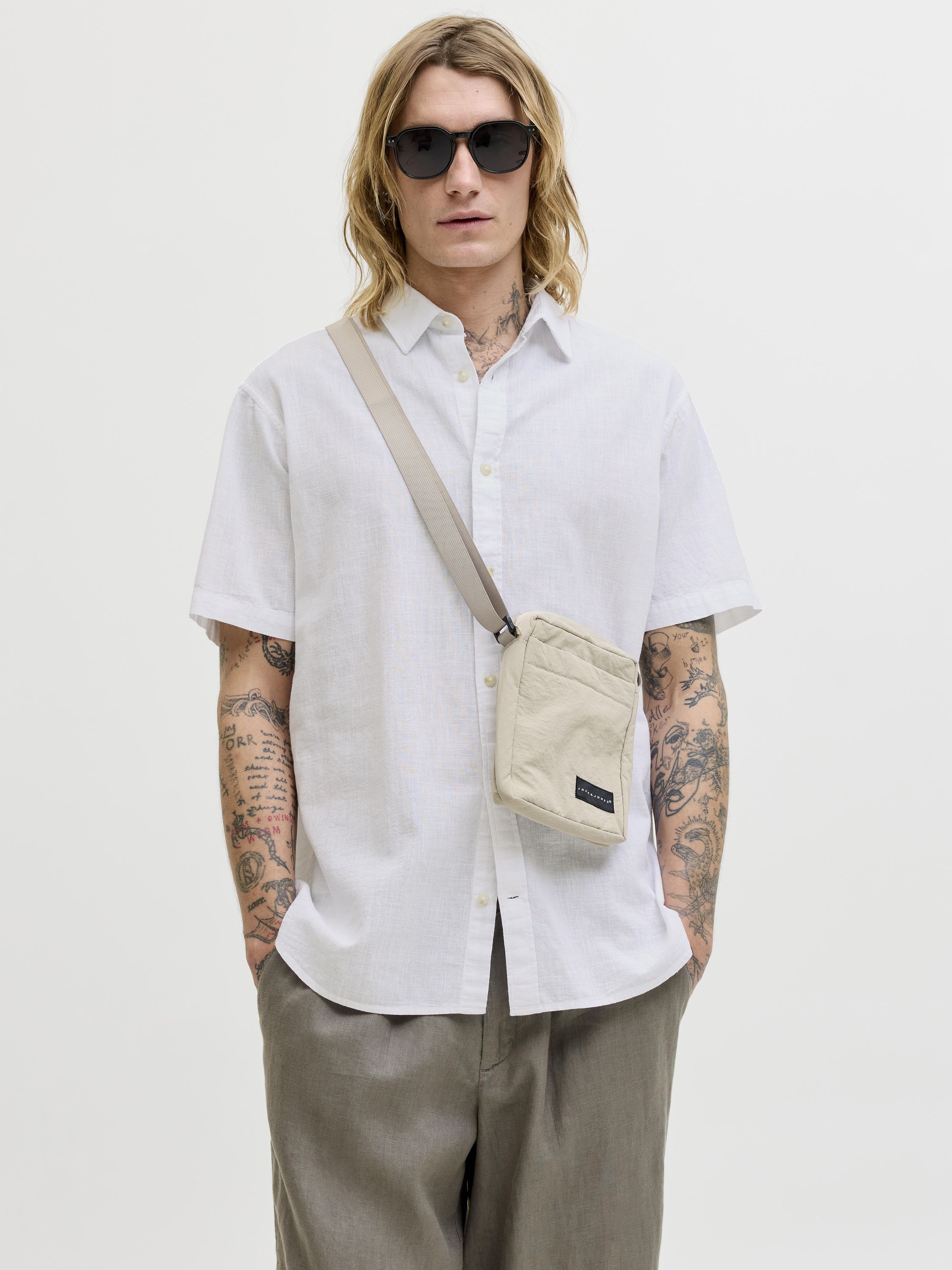 Leinenhemd Regular Fit - White - Weiß