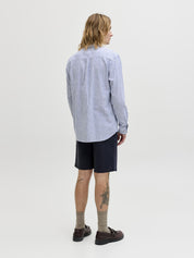 Leinenhemd Regular Fit - Infinity/STRIPES - Blau