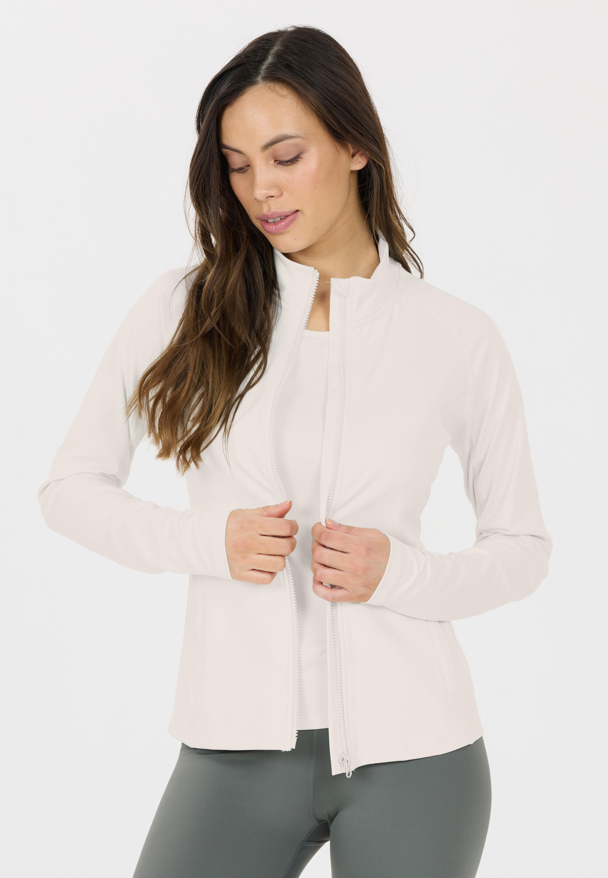 Trainingsjacke KROSA W - 1207-Vaporous Gray - Creme