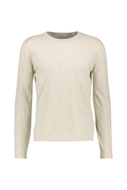 Strickpullover aus Baumwolle - 0805-Sand Mel. - Beige