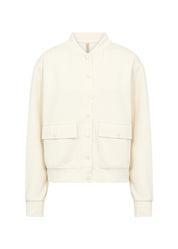 Sweatshirtjacke aus Modalmix - 1620-CREAM - Creme