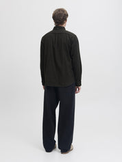 Flanellhemd Regular Fit - Olive Night - Khaki