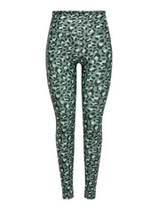 Funktionslegging ONPJAM High Waist - Laurel Wreath/w. Leo AOP - Grün