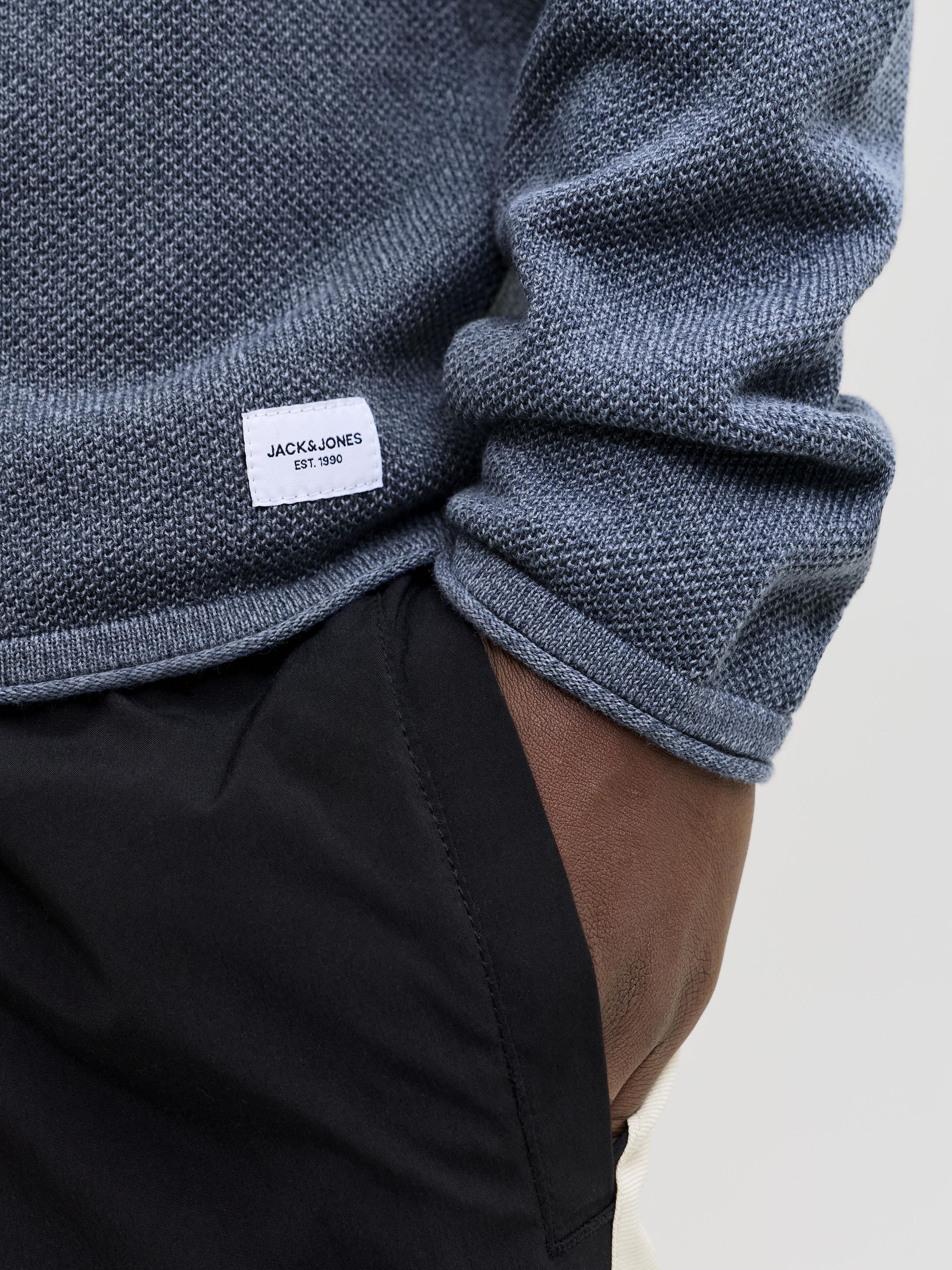 Strickpullover aus Baumwolle - Blue Mirage - Blau