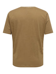 T-Shirt Regular Fit aus Bio-Baumwolle - Foxtrot - Braun