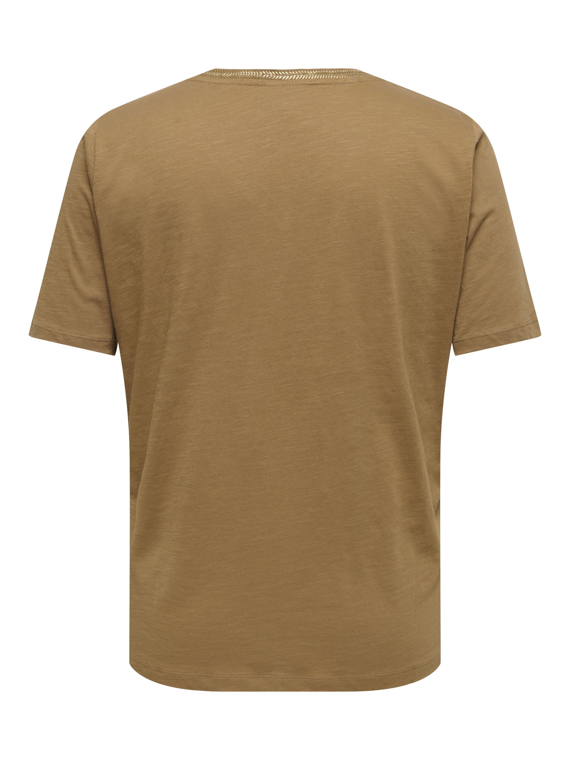 T-Shirt Regular Fit aus Bio-Baumwolle - Foxtrot - Braun