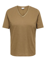 T-Shirt Regular Fit aus Bio-Baumwolle - Foxtrot - Braun