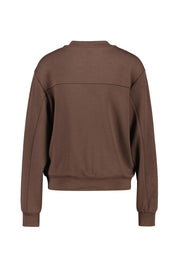 Sweatshirtjacke aus Modalmix - 8694-HOT FUDGE - Braun