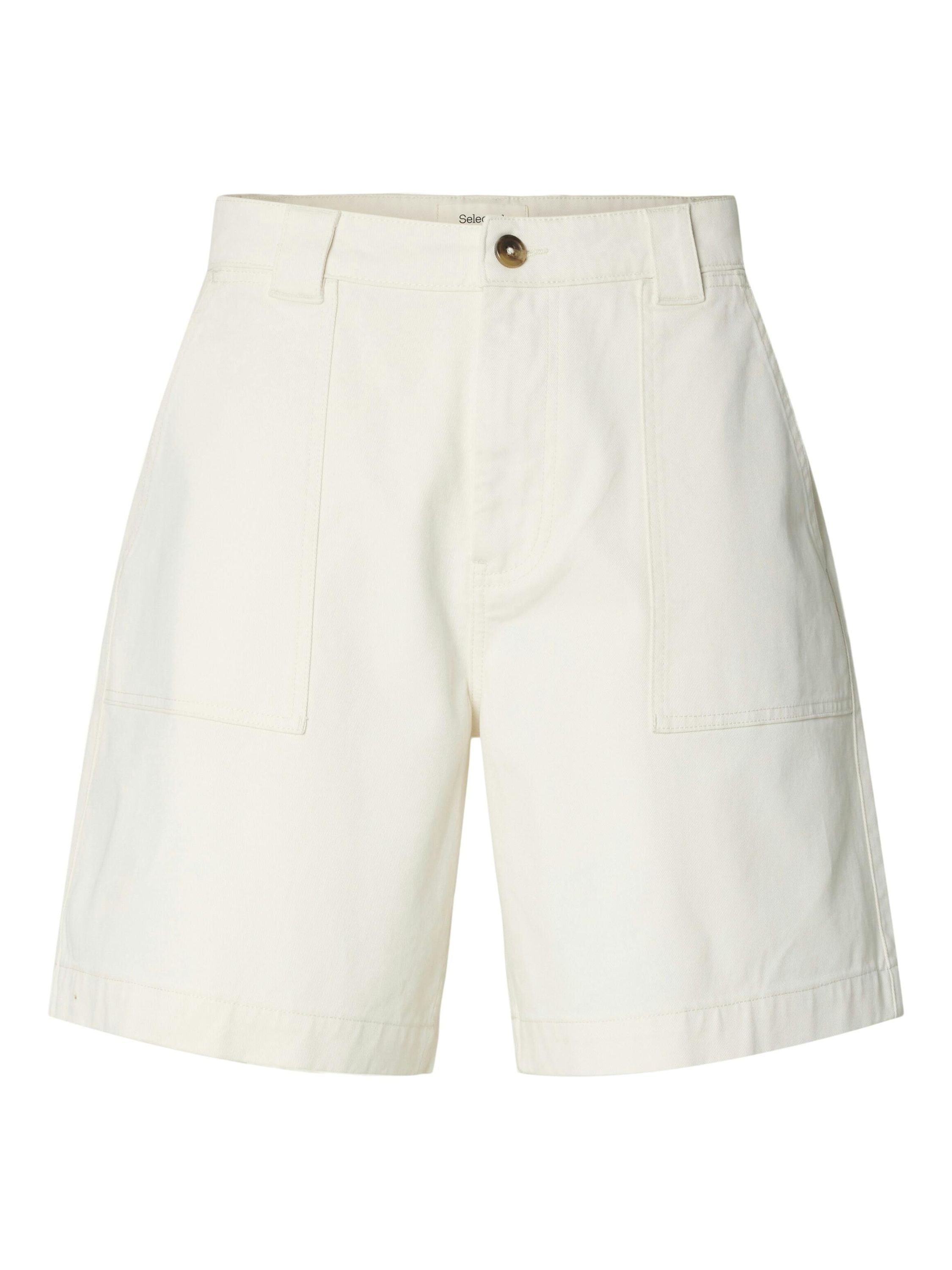 Jeansshorts Loose Fit - Egret - Weiß