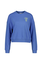 Sweatshirt ONLVIVVIAN aus Baumwollmix - Ultramarine/Good vibes lime - Blau