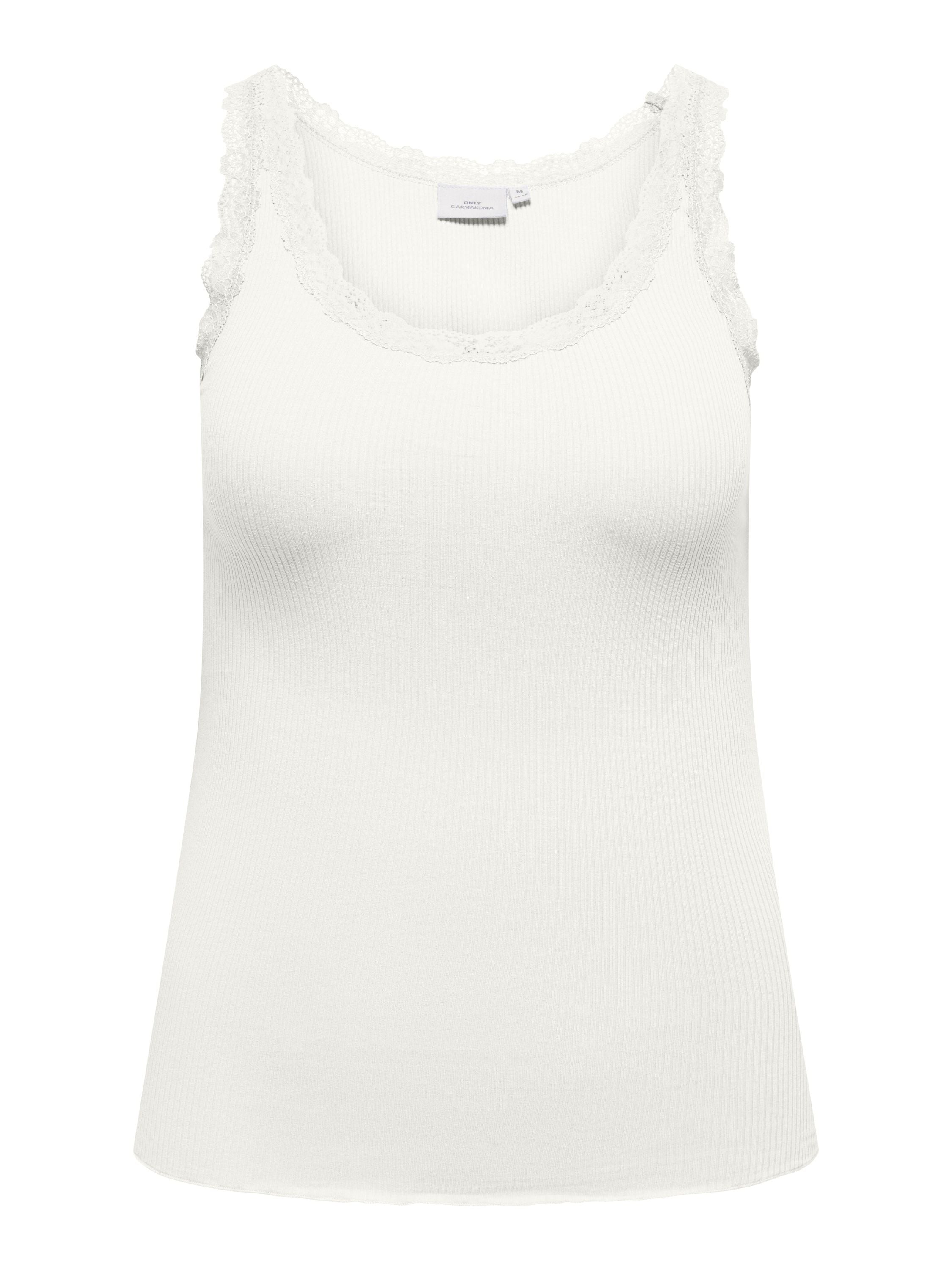 Tanktop aus Baumwolle - Cloud Dancer - Creme