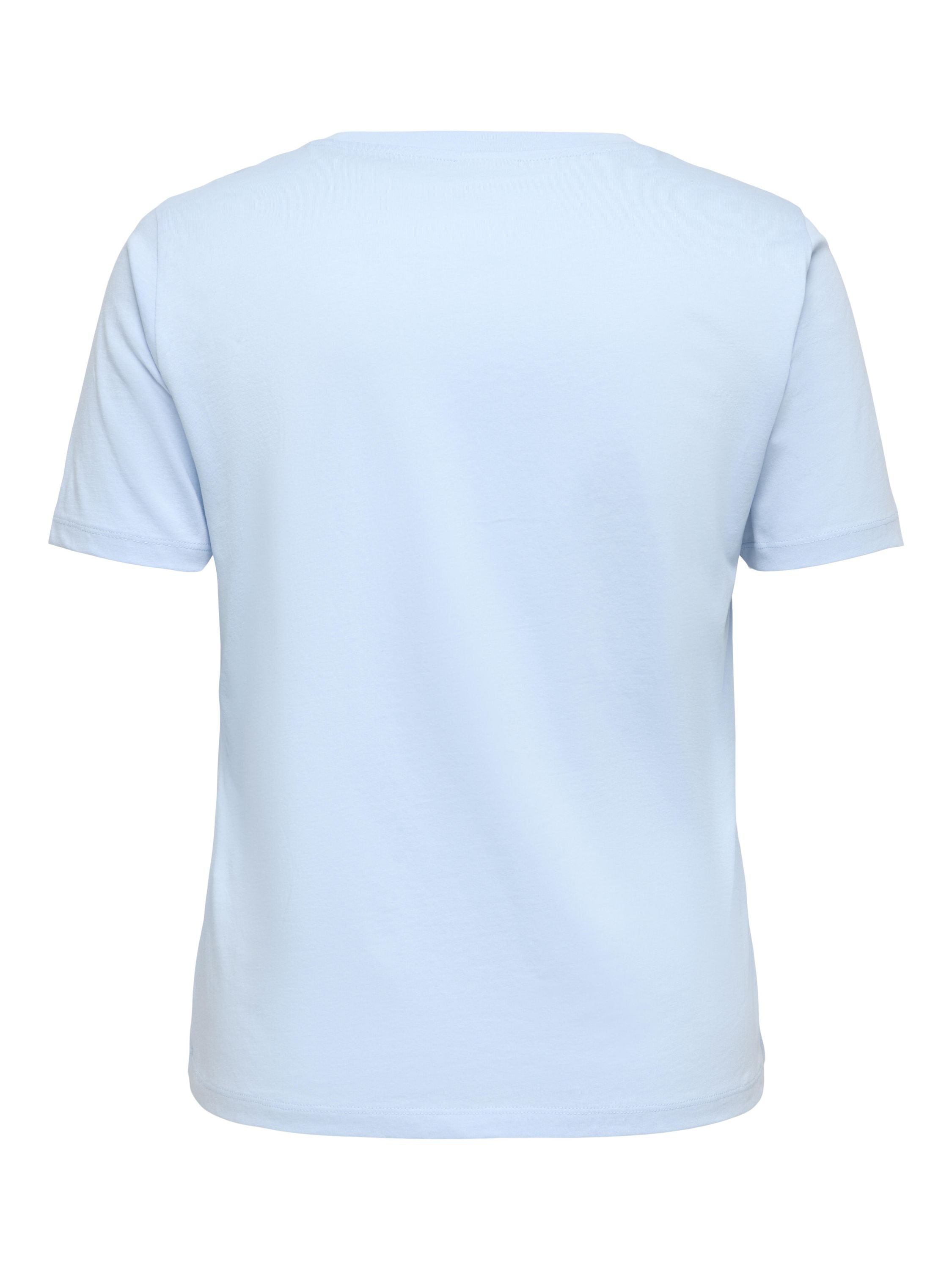 T-Shirt aus Baumwolle - Cashmere Blue/Lemon - Blau