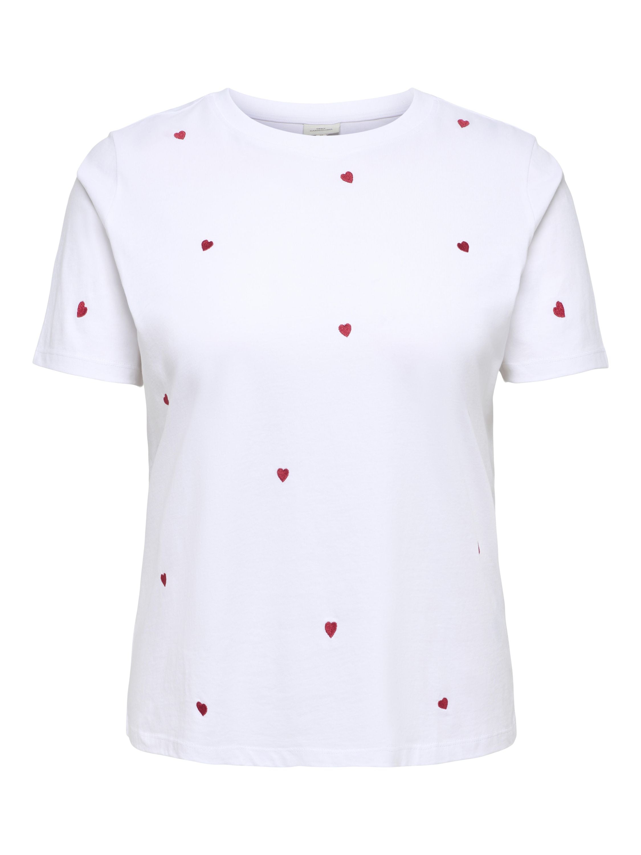 T-Shirt aus Baumwolle - Bright White/Heart - Weiß