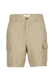 Leinen-Cargoshorts ALFA CARGO LINO Regular Fit - 0031-Sand Plaza - Braun