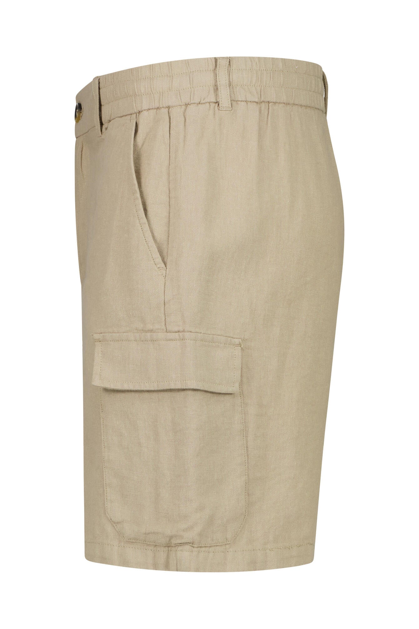 Leinen-Cargoshorts ALFA CARGO LINO Regular Fit - 0031-Sand Plaza - Braun
