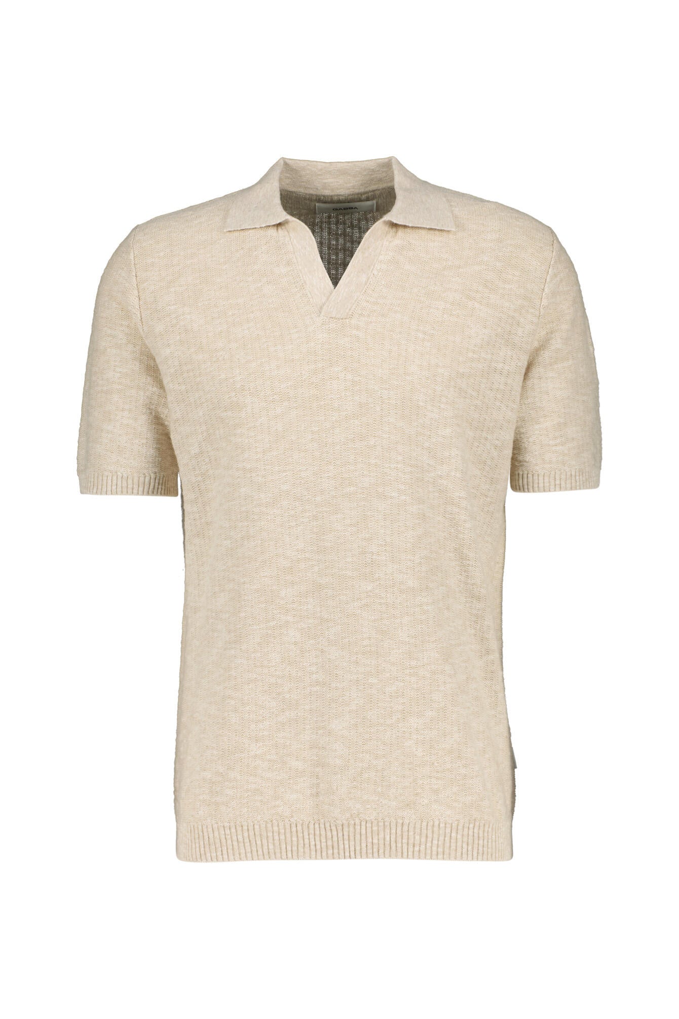 Strick-T-Shirt aus Baumwollmix - 0028-Sand Greige - Beige