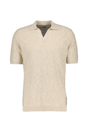 Strick-T-Shirt aus Baumwollmix - 0028-Sand Greige - Beige