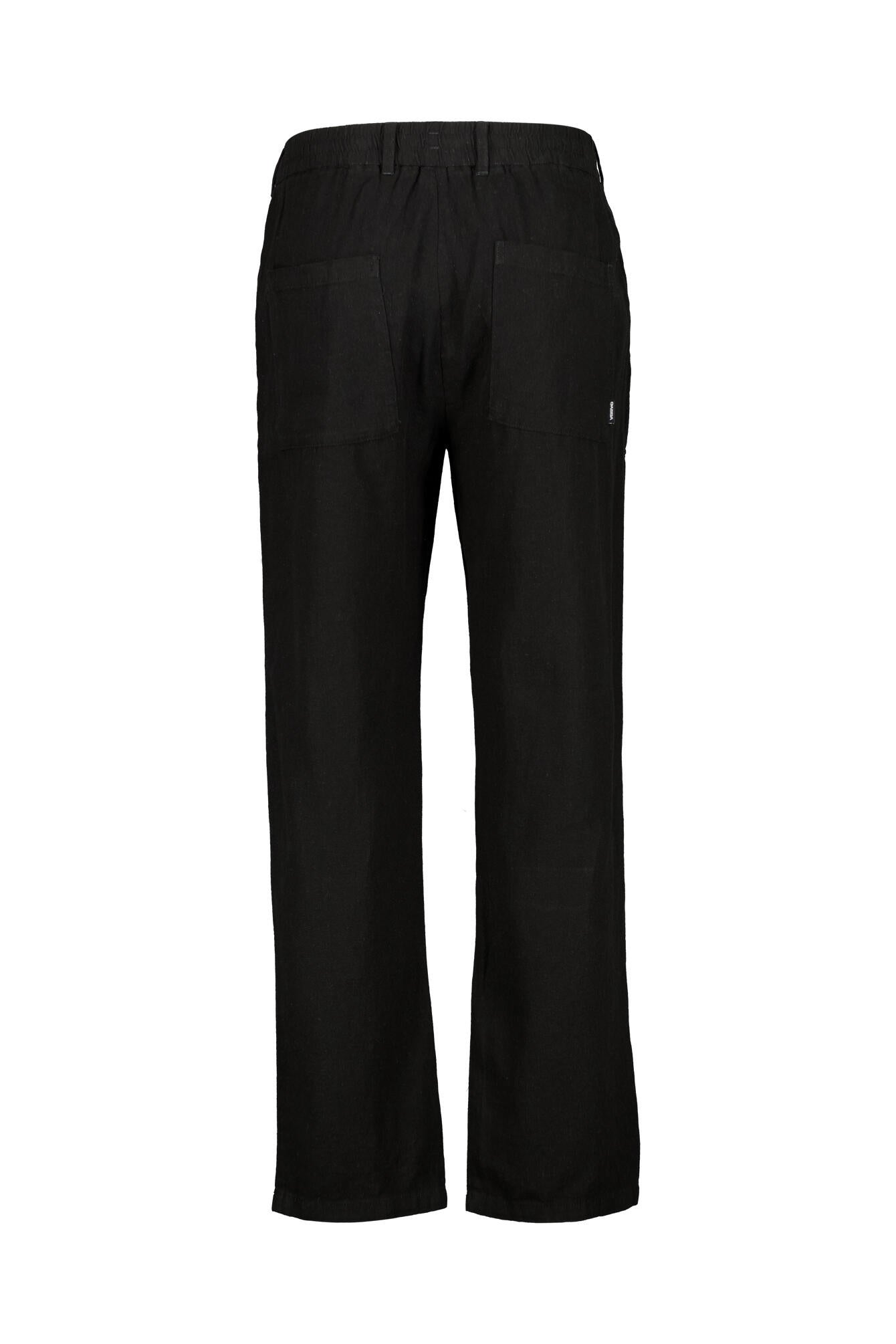 Leinenhose ZETA LINO Relaxed Fit - 9005-Meteorite - Schwarz