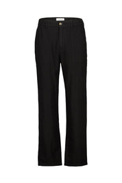 Leinenhose ZETA LINO Relaxed Fit - 9005-Meteorite - Schwarz