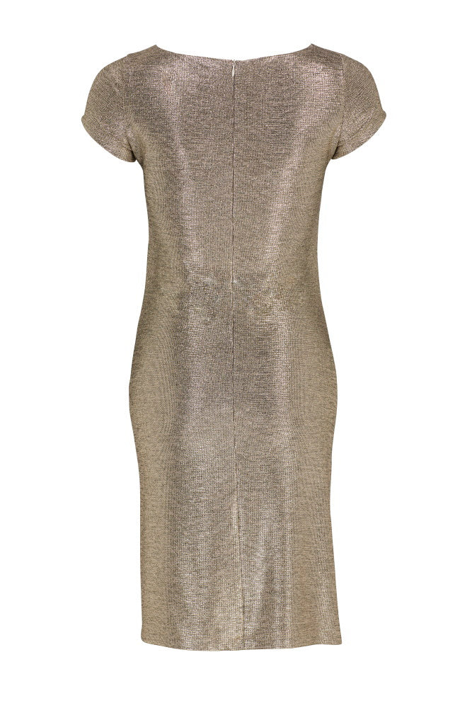 Cocktailkleid aus foliertem Jersey - 810 - Gold