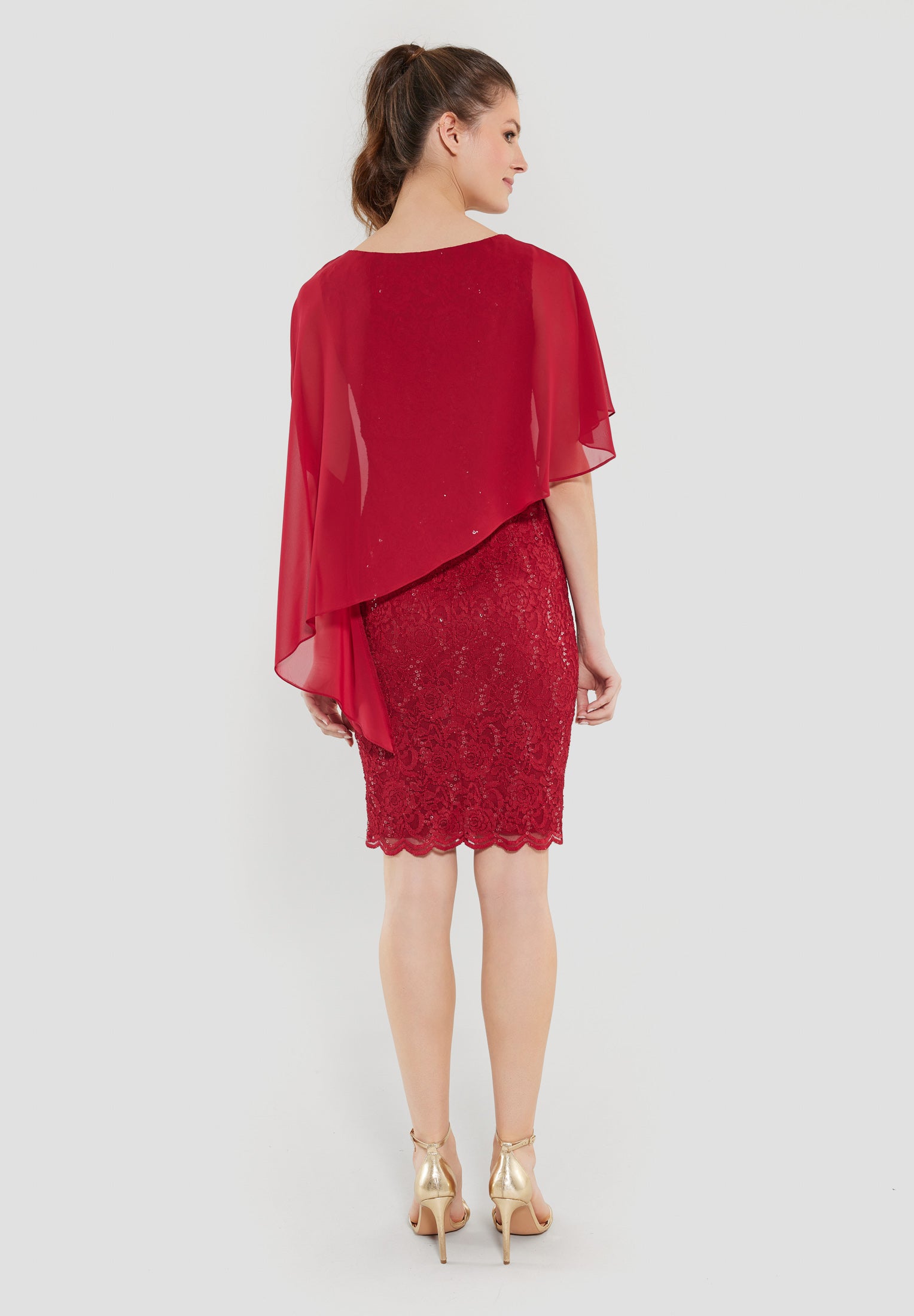 Cocktailkleid Mini mit Überwurf