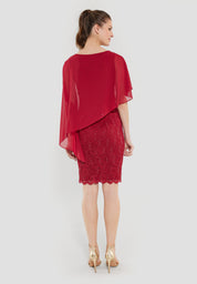 Cocktailkleid Mini mit Überwurf