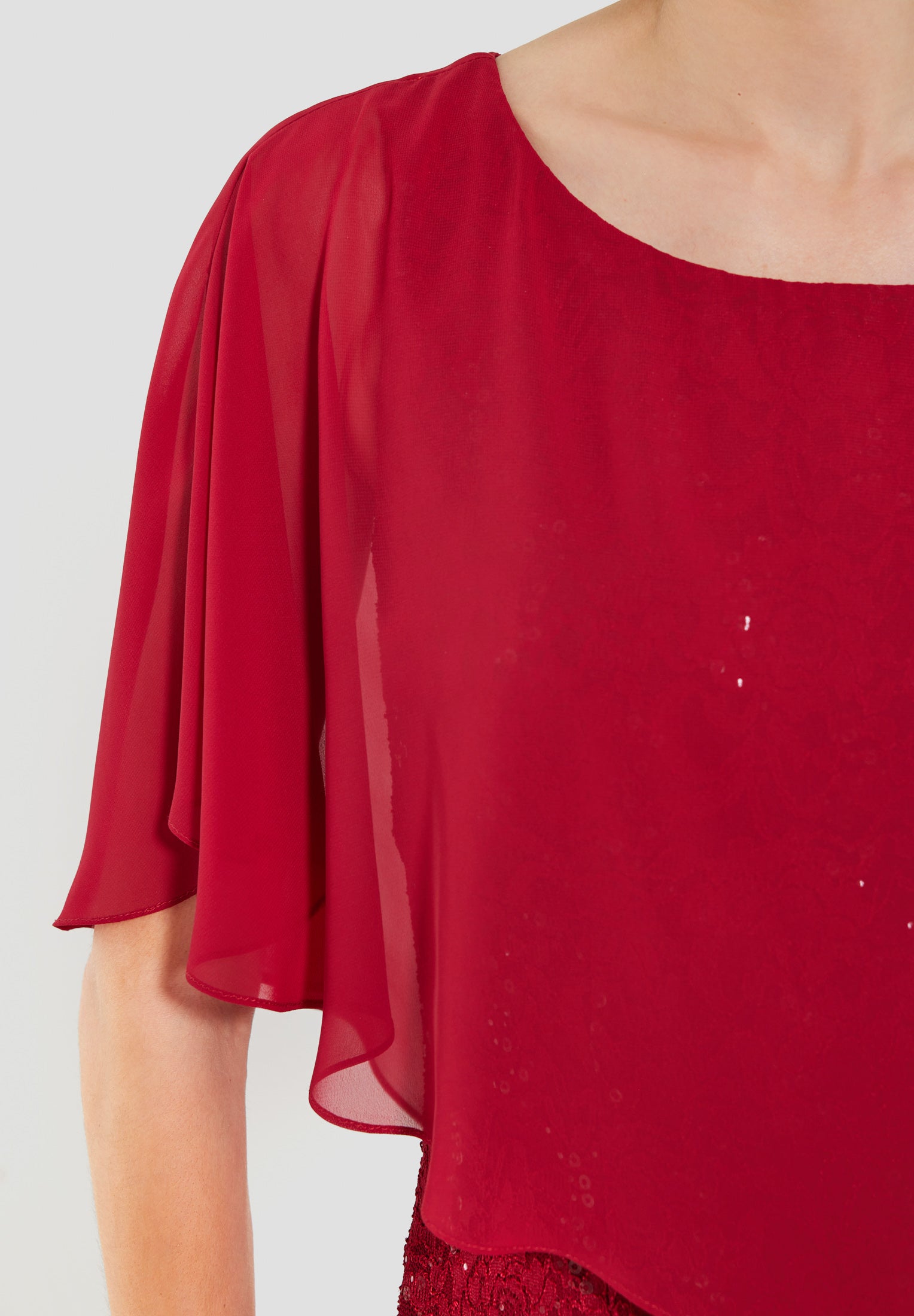 Cocktailkleid Mini mit Überwurf