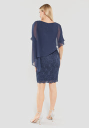 Cocktailkleid Mini mit Überwurf