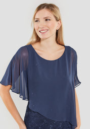 Cocktailkleid Mini mit Überwurf