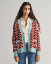 Strickjacke - 467-DUSTY TURQUOISE - Rot