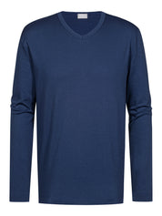 T-Shirt langarm - 664-neptune - Blau