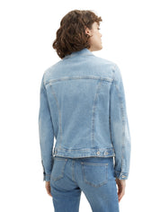 Jeansjacke aus recycelter Baumwolle - 10142-Light Stone Blue Denim - Blau