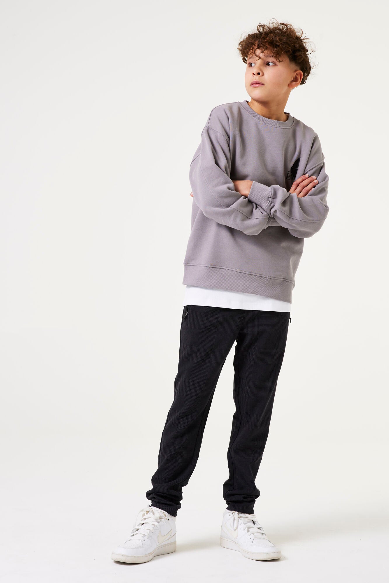 Sweatshirt aus Baumwolle - 7351 - Grau