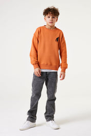 Sweatshirt aus Baumwolle - 4924 - Orange