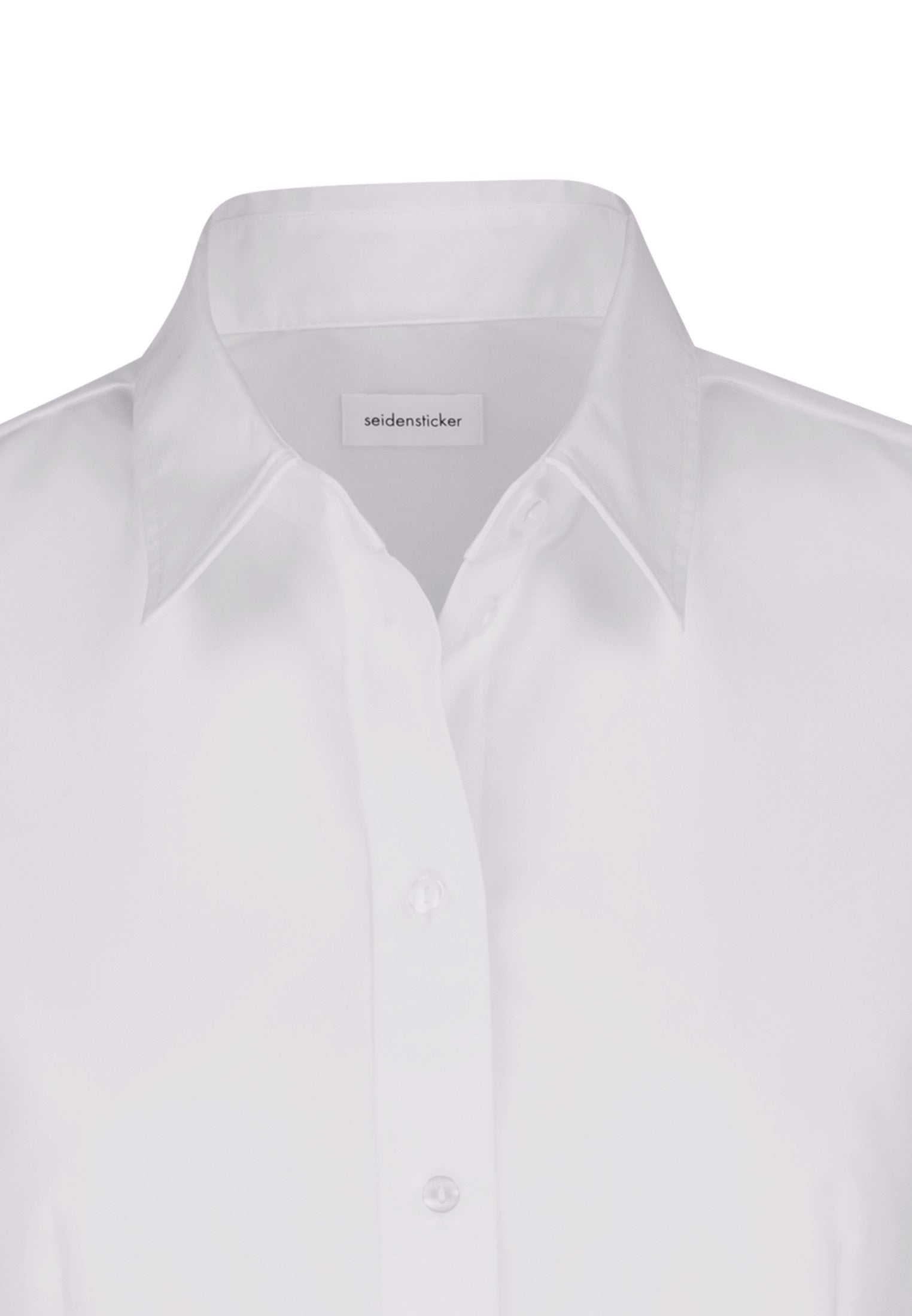 Hemdbluse aus Baumwolle - 01 - Weiß