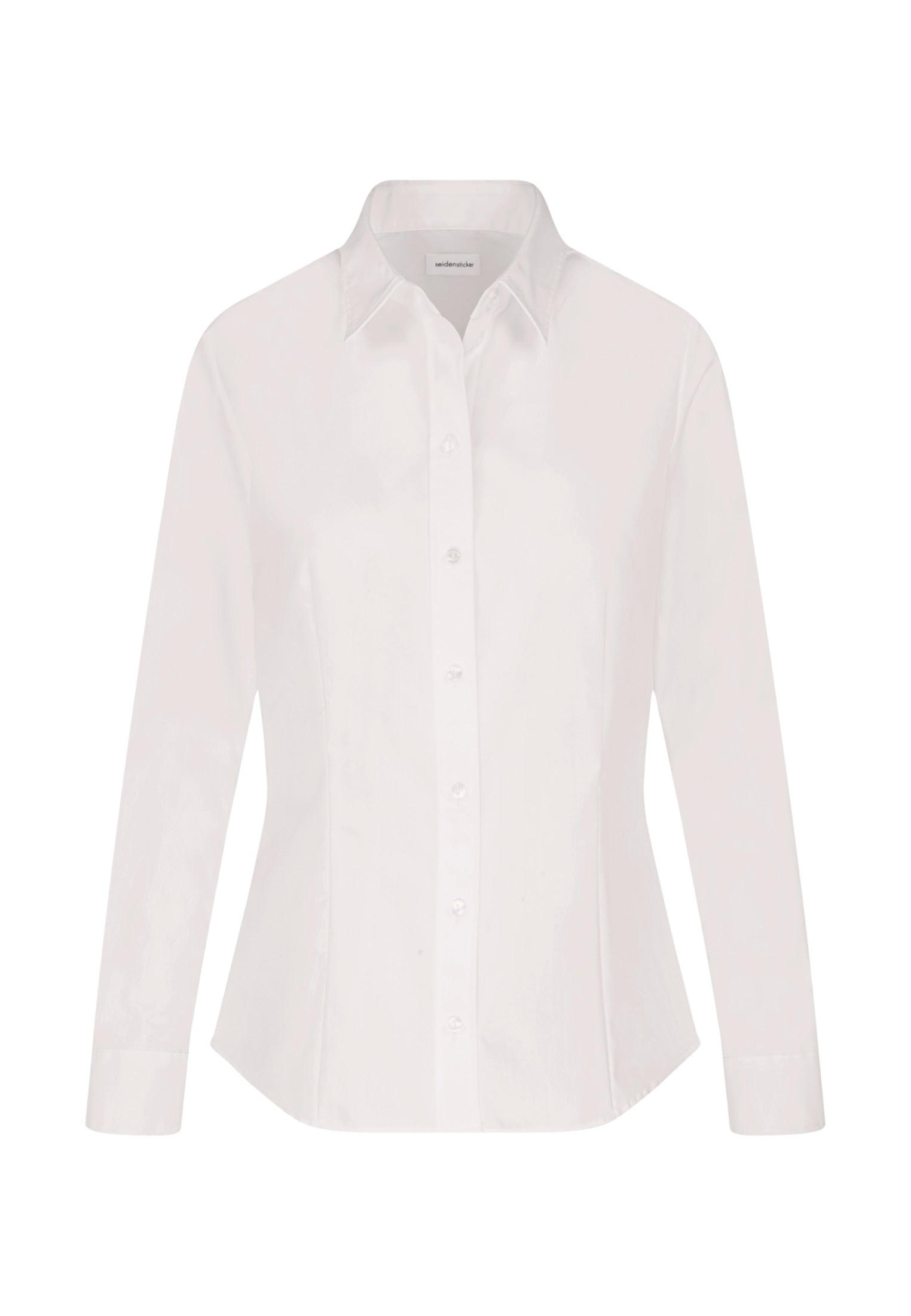 Hemdbluse aus Baumwolle - 01 - Weiß