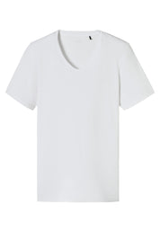 T-Shirt aus Baumwolle - 100-weiss - Weiß