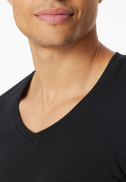 T-Shirt aus Baumwolle - 000-schwarz - Schwarz