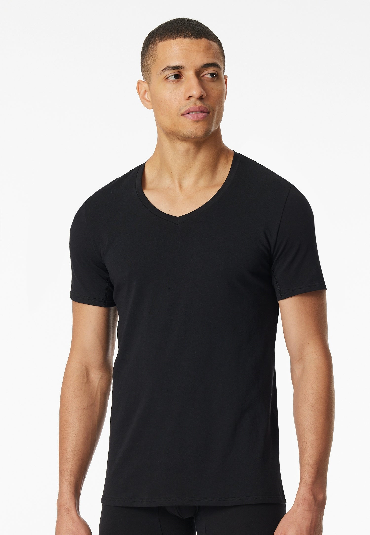 T-Shirt aus Baumwolle - 000-schwarz - Schwarz