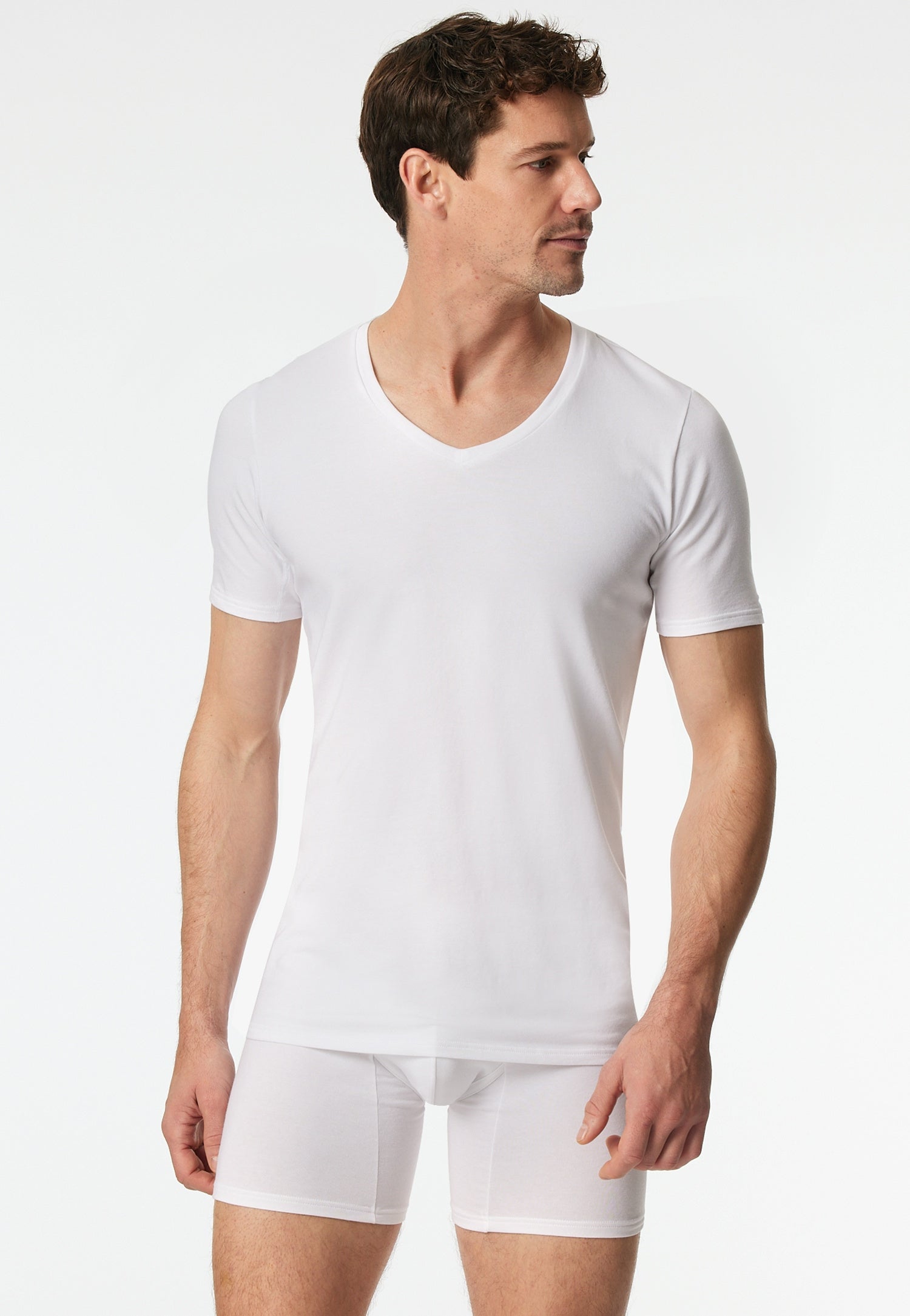 T-Shirt aus Baumwolle - 100-weiss - Weiß