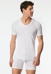 T-Shirt aus Baumwolle - 100-weiss - Weiß