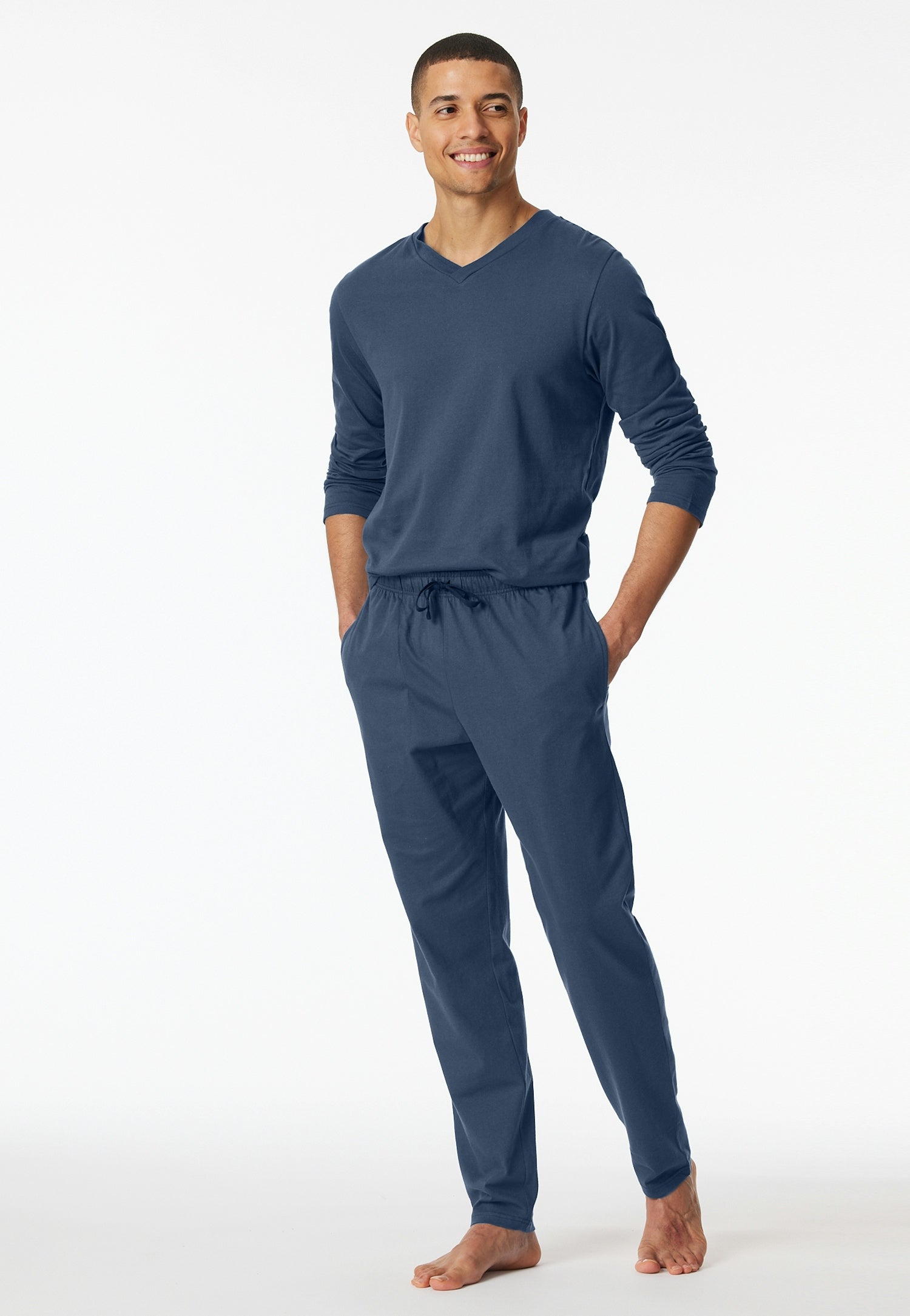 Schlafhose aus Baumwolle - 819-royal - Blau