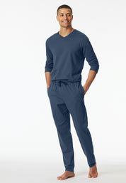 Schlafhose aus Baumwolle - 819-royal - Blau