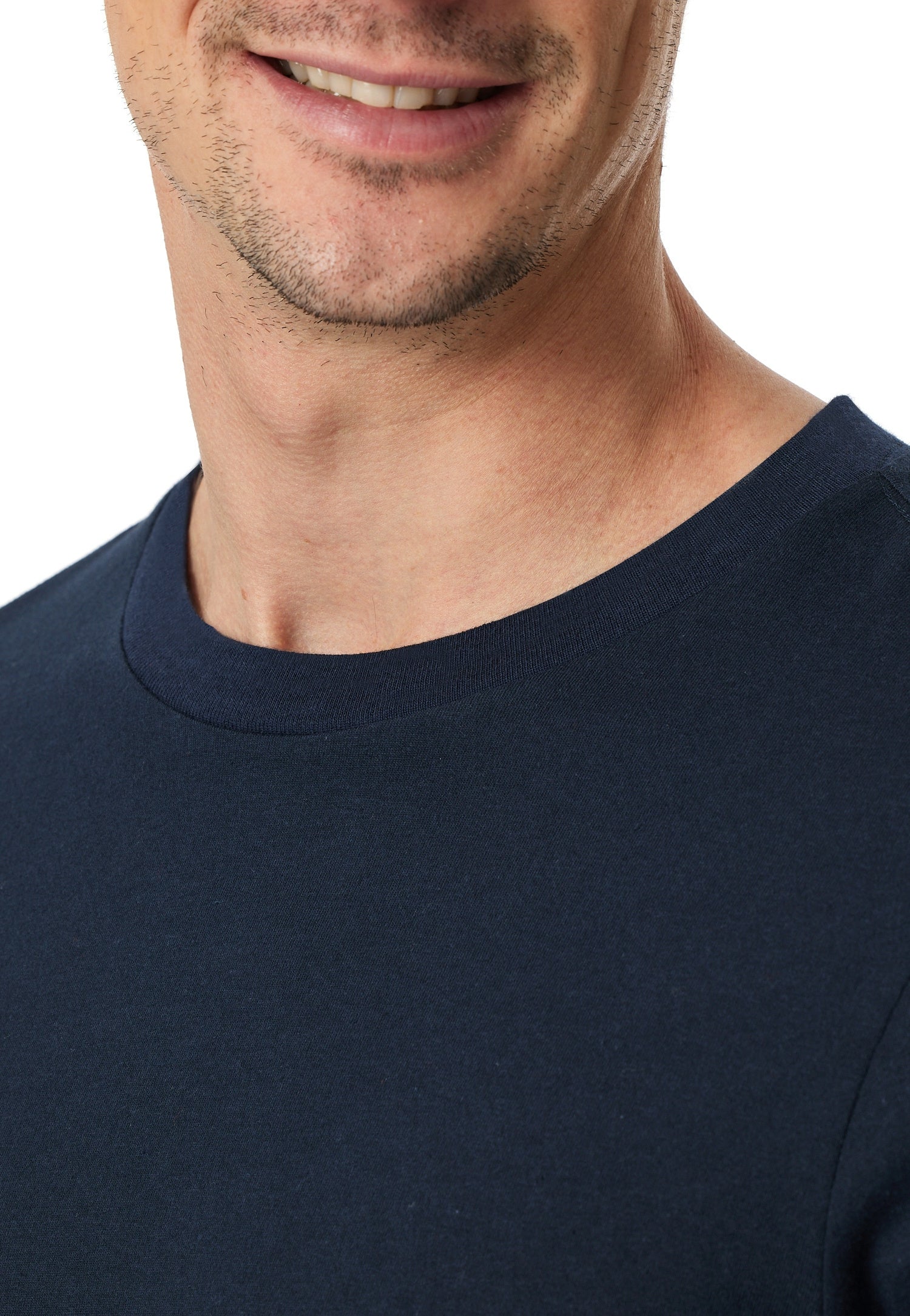 Langarmshirt aus Baumwolle - 804-nachtblau - Blau