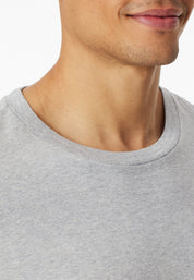 Langarmshirt aus Baumwolle - 202-grau-mel. - Grau