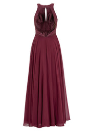Abendkleid Maxi mit Stickerei - 610 - Rot