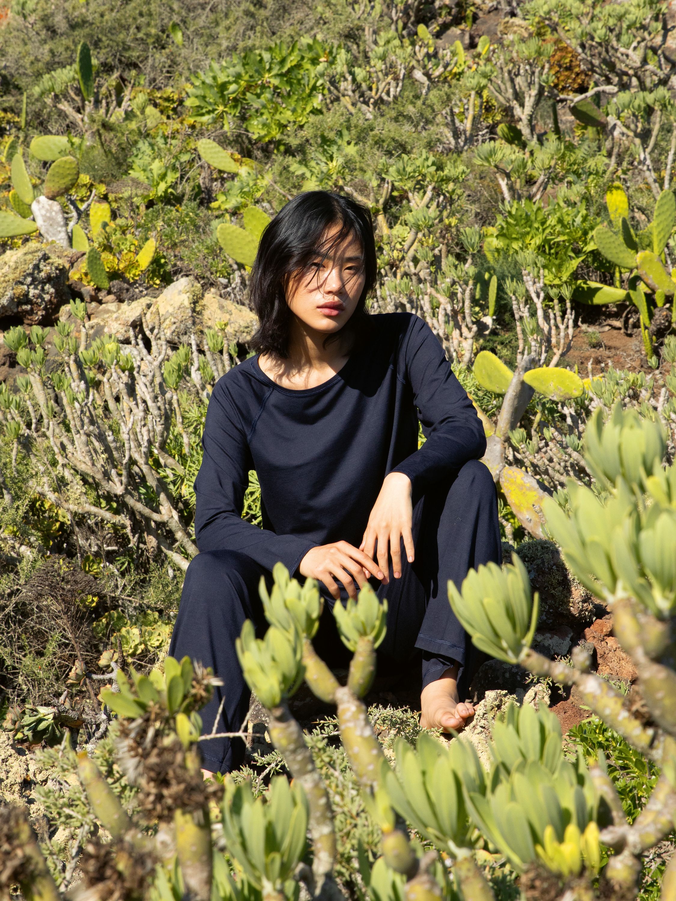 Langarmshirt - 339-dark lapis blue - Blau